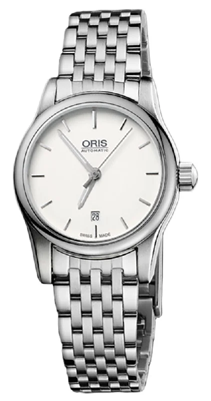 Oris Classic Date Automatic Stainless Steel Silver Dial Womens Watch 561 7650 4051-07 8 14 61