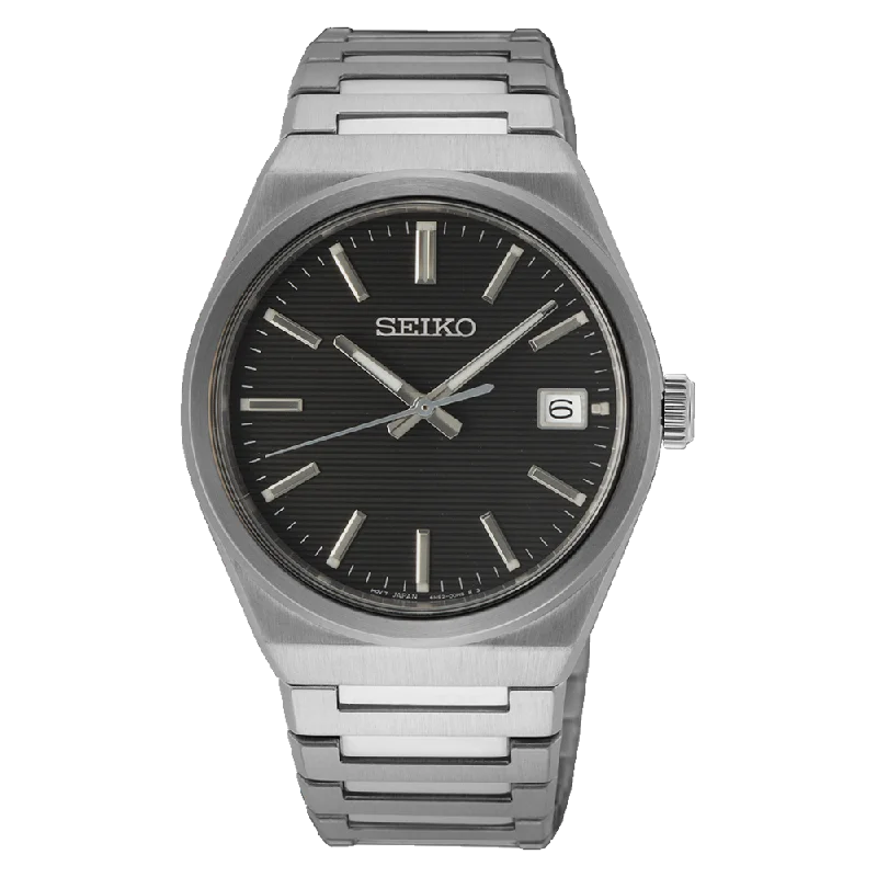 Seiko Conceptual Analogue Black Dial Mens Watch SUR557P