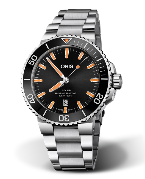 Oris Aquis Date Watch with Black Dial, 43.50mm