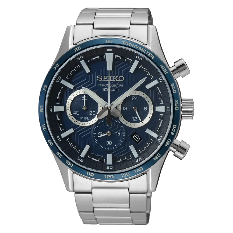 Seiko Chronograph Blue Dial Men's Watch SSB445P