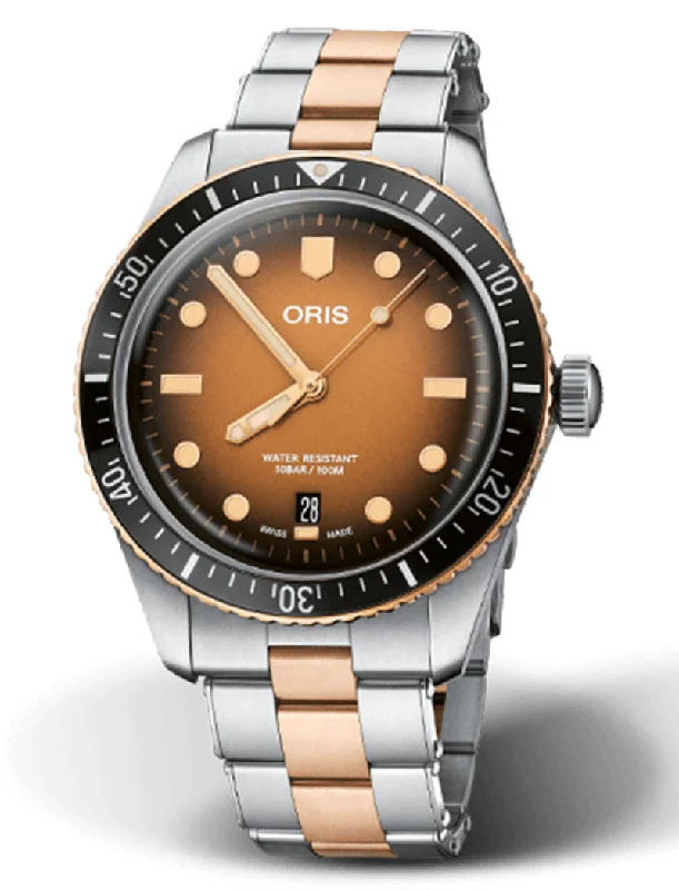 Oris Diving  Divers Sixty-Five ‘Sunset’ Steel and Bronze - 01-733-7707-4356-07-8-20-17