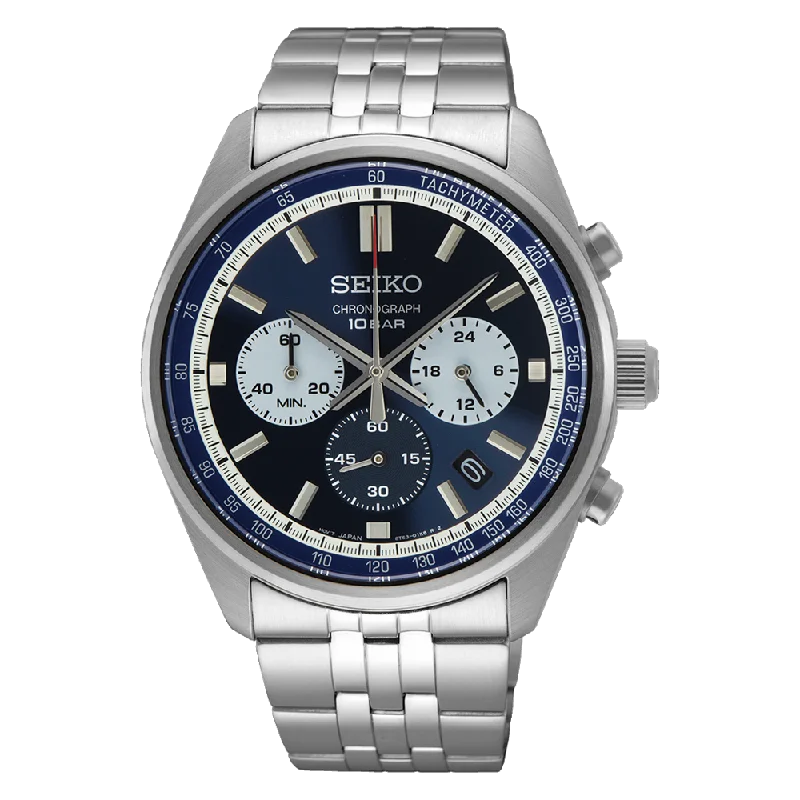 Seiko Chronograph Men's Blue Dial Watch SSB427P