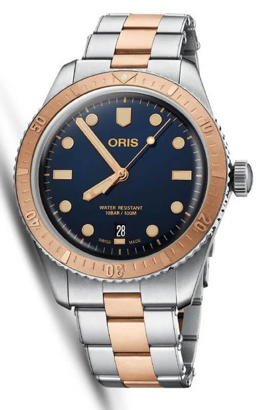 ORIS Divers Sixty-Five Blue Dial Bronze Bezel Mens Watch 01 733 7707 4355-07 8 20 17