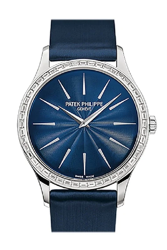 Patek Philippe Calatrava Night Blue Dial 33mm Ladies Hand Wound Watch 4897/300G