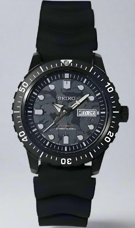 Seiko X A Bathing Ape (Bape) Automatic 200M Diver 2020 Limited Edition SZEL004