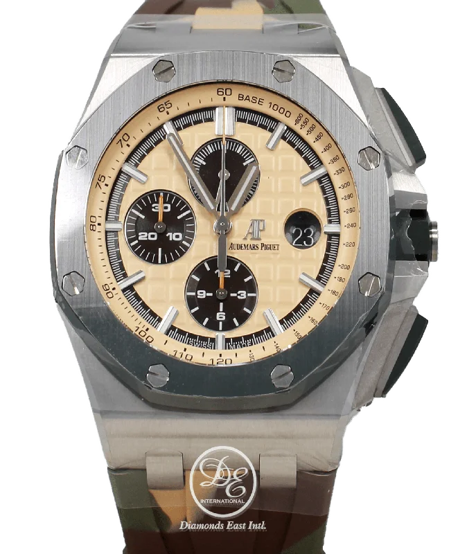 Audemars Piguet Royal Oak Offshore Chrono Khaki 26400SO.OO.A054CA.01 BOX/PAPERS MINT!