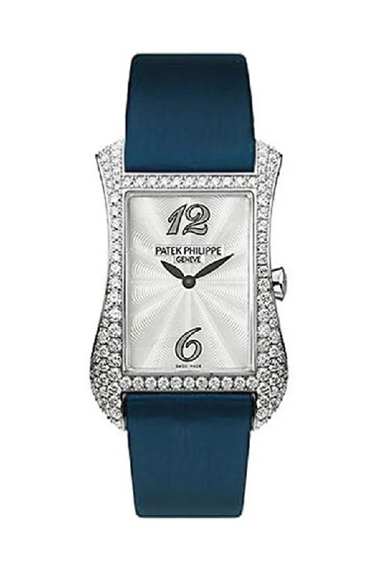 Patek Philippe Gondolo Serata 18kt White Gold Diamond Blue Ladies Watch 4972G-001