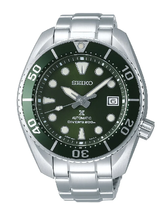 Seiko Prospex Sumo Green Dial 200M Mens Diver Watch SPB103J