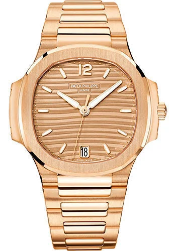 Patek Philippe Nautilus Ladies Automatic - 35.2 mm - Rose Gold - Golden Brown Opaline Dial - 7118/1R-010