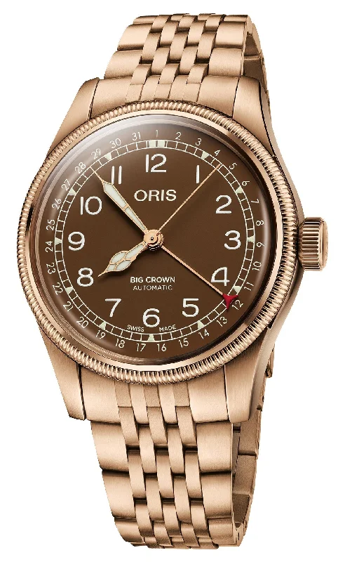 Oris Big Crown Pointer Date Automatic Bronze Brown Dial Mens Watch 754 7741 3166-07 8 20 01