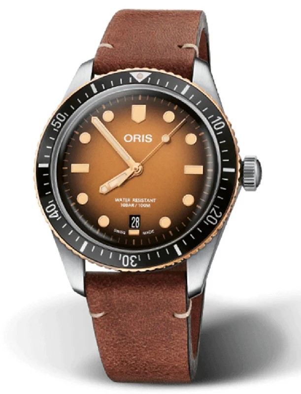 Oris Diving  Divers Sixty-Five ‘Sunset’ Steel and Bronze - 01-733-7707-4356-07-5-20-45