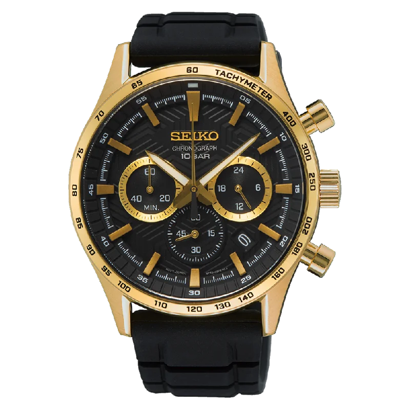 Seiko Gold Case Chronograph Men's Watch SSB446P