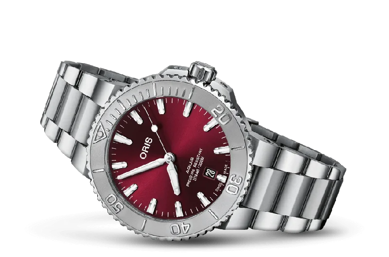 Oris Aquis Date Relief "Cherry" Ref: 01 733 7766 4158-07 8 22 05PEB