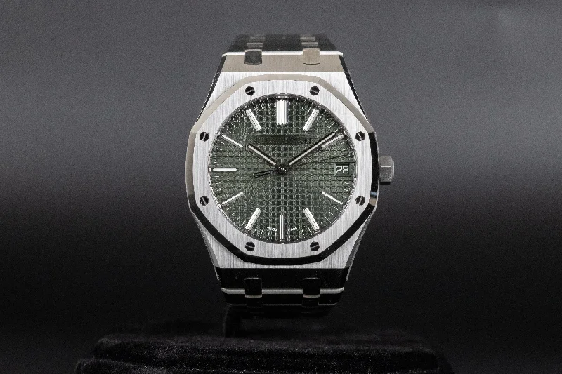 Audemars Piguet<br>15510ST Royal Oak Green Dial 50th Anniversary