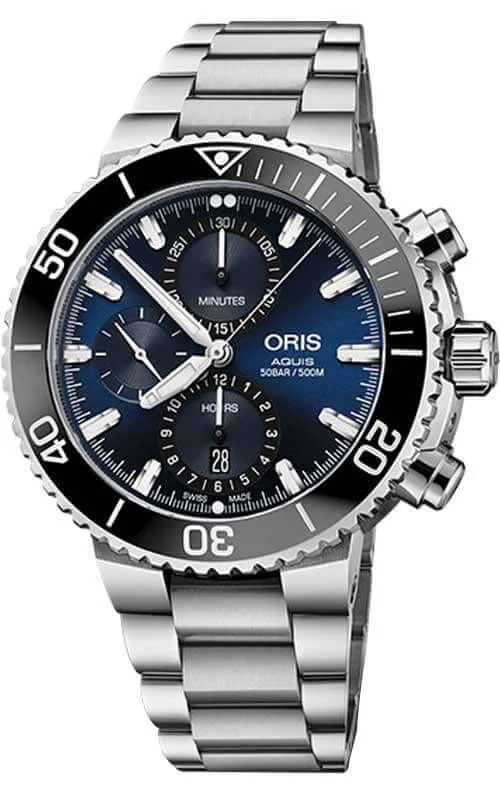 Oris Aquis Chronograph Mens Watch 01 774 7743 4155-07 8 24 05PEB