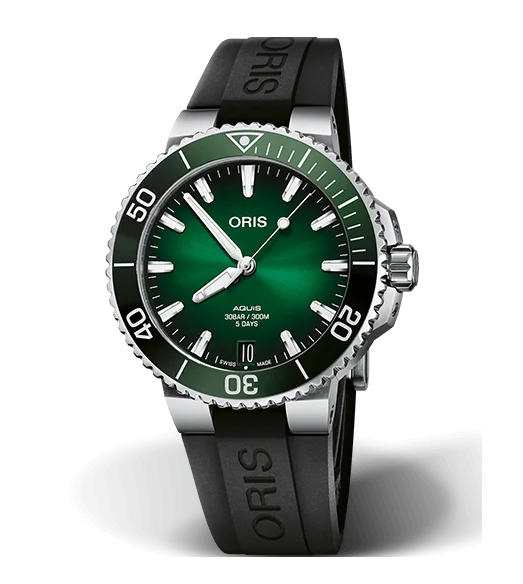 Oris Aquis Date Calibre 400 Watch with Green Dial, 41.50mm