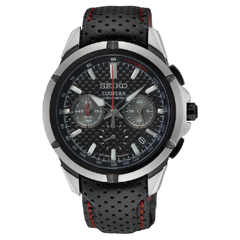 Seiko Coutura Carbon Fibre Dial Chronograph Watch SSB437P