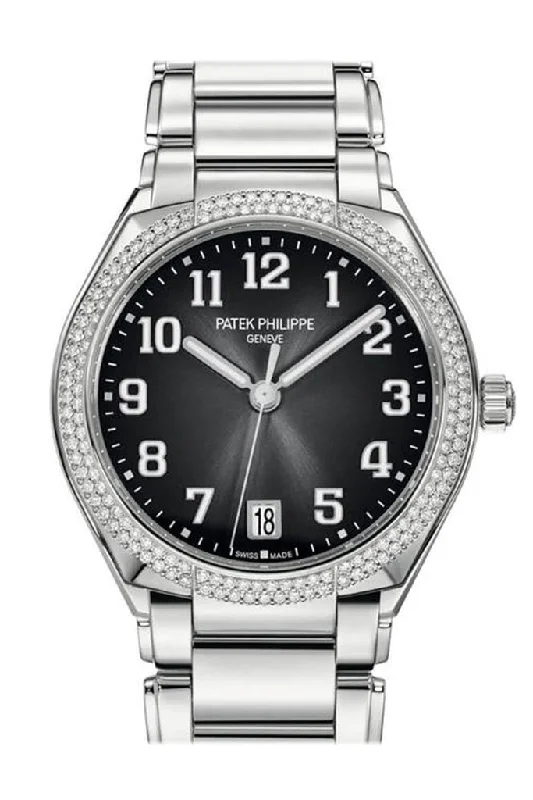 PATEK PHILIPPE Twenty 4 Black Dial Automatic Ladies Diamond Watch 7300/1200A-010