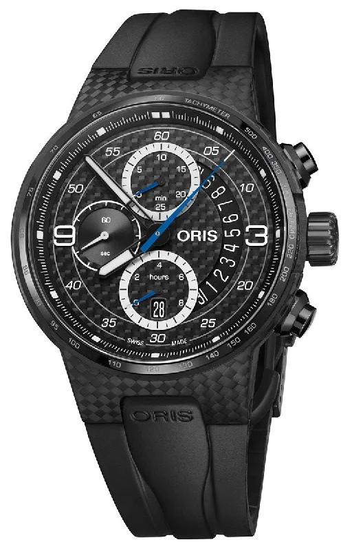 Oris Williams FW41 Limited Edition Chronograph Automatic Black Titanium Black Rubber Strap Black Dial Date Mens Watch 774 7725 8794-Set RS