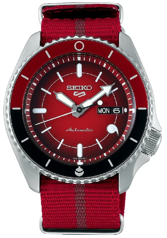 Seiko SRPF67K1 5 Naruto Series Sarada Uchiha Limited Edition Automatic Watch for Men's