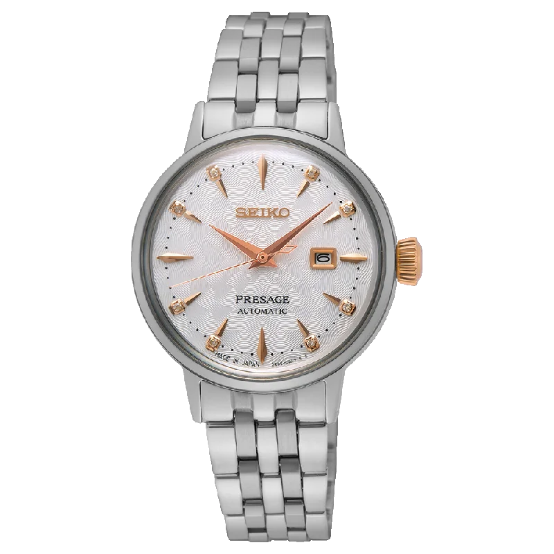 Seiko Presage Elegant Automatic Watch with Diamonds SRE009J