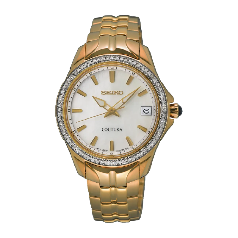 Seiko Coutura Analogue Mother of Pearl Dial Stainless Steel Watch SUR592P-9