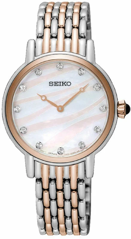 Seiko Mother of Pearl Wave Dress Watch SFQ806P