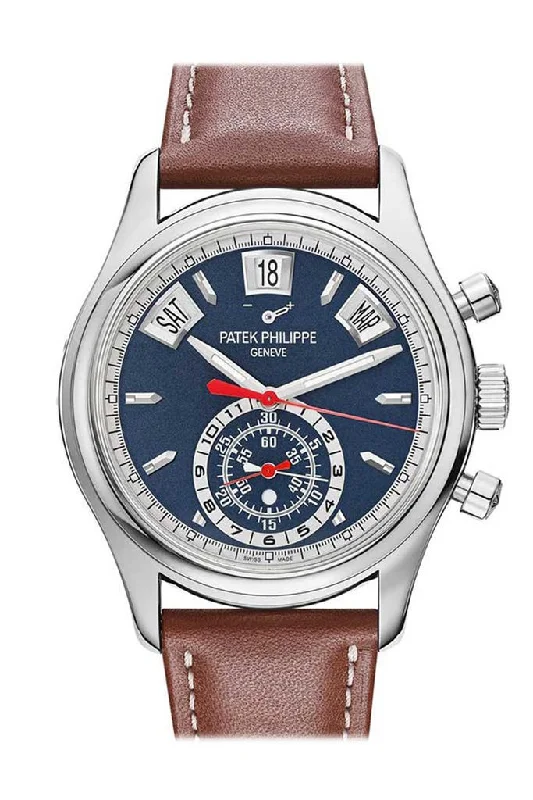 Patek Philippe Complications Chronograph Blue Dial Men's Watch 5960/01G-001