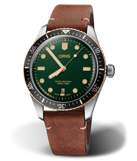 Oris Divers Sixty-Five Watch with Green Dial, 40mm