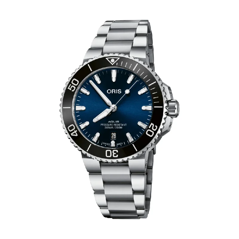 Aquis Date Blue Metal 41.5