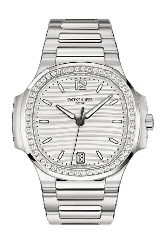 Patek Philippe Nautilus Automatic Diamond Silver Dial Unisex Watch 7118/1200A-010