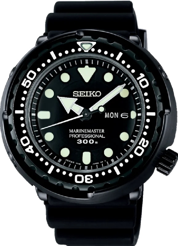 Seiko Prospex Marine Master Quartz Professional 300M Diver All-Black Tuna SBBN035