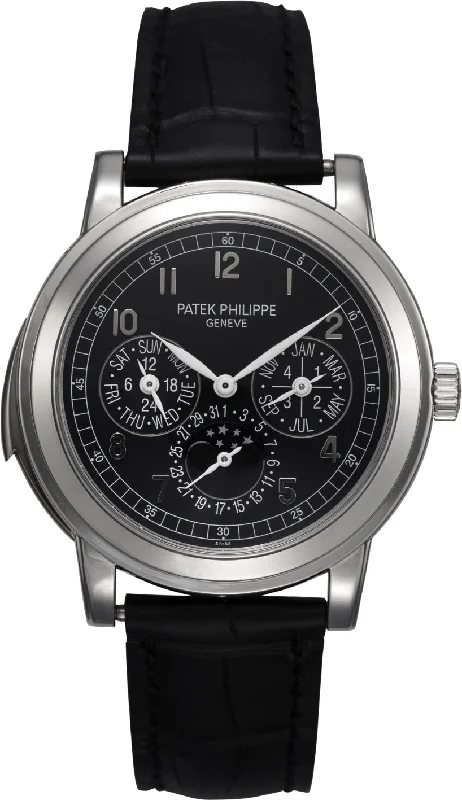 Patek Philippe Grand Complications Day-Date Annual Calendar Moon Phase Black Arabic Platinum Automatic - 42mm - 5074P-001