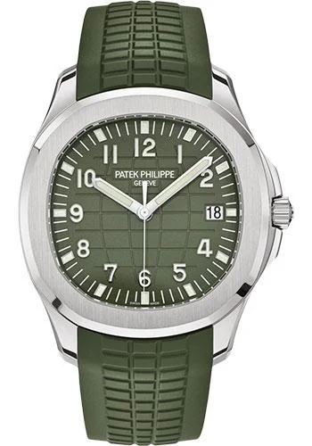 Patek Philippe Aquanaut - 42.2 mm - White Gold - Khaki Green Embossed Dial - 5168G-010