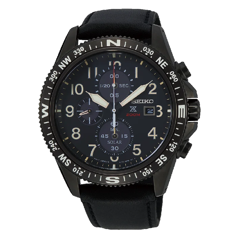 Seiko Prospex Solar Chronograph Black Watch SSC707P