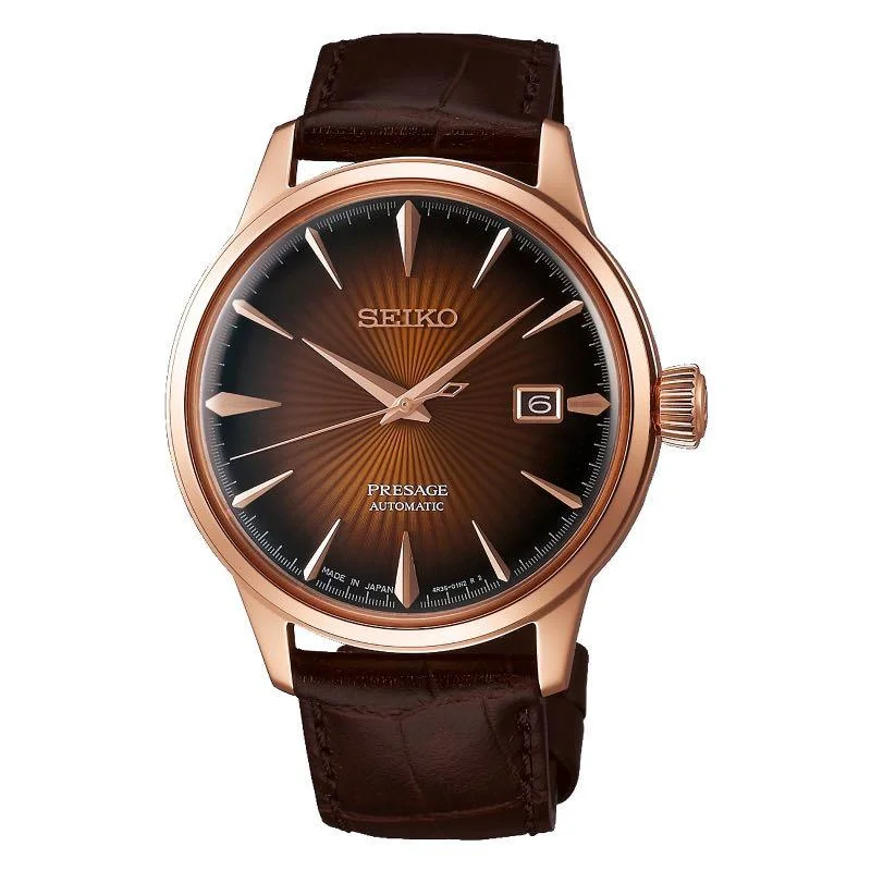 Seiko Presage SRPB46J1 Cocktail Time Automatic Brown Dial JAPAN MADE Men's Watch