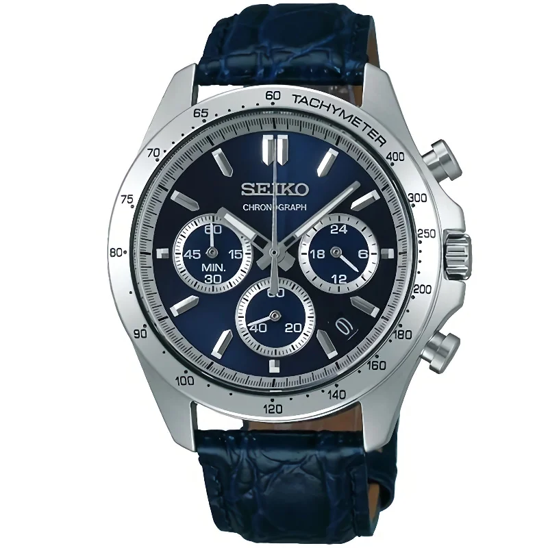 Seiko SPIRIT SBTR019 Blue Dial Chronograph Stainless Steel Men's Quartz Watch