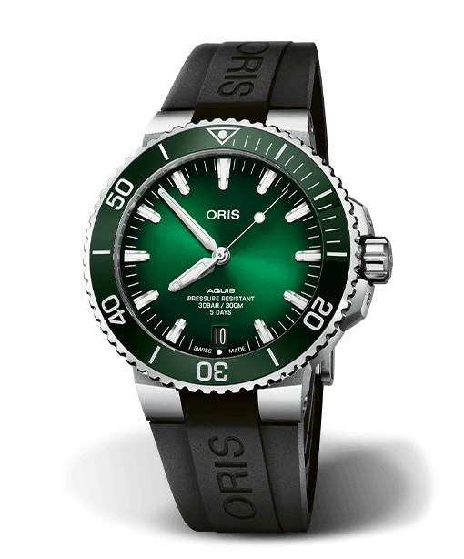 Oris Aquis Date Calibre 400 Watch with Green Dial, 43.5mm