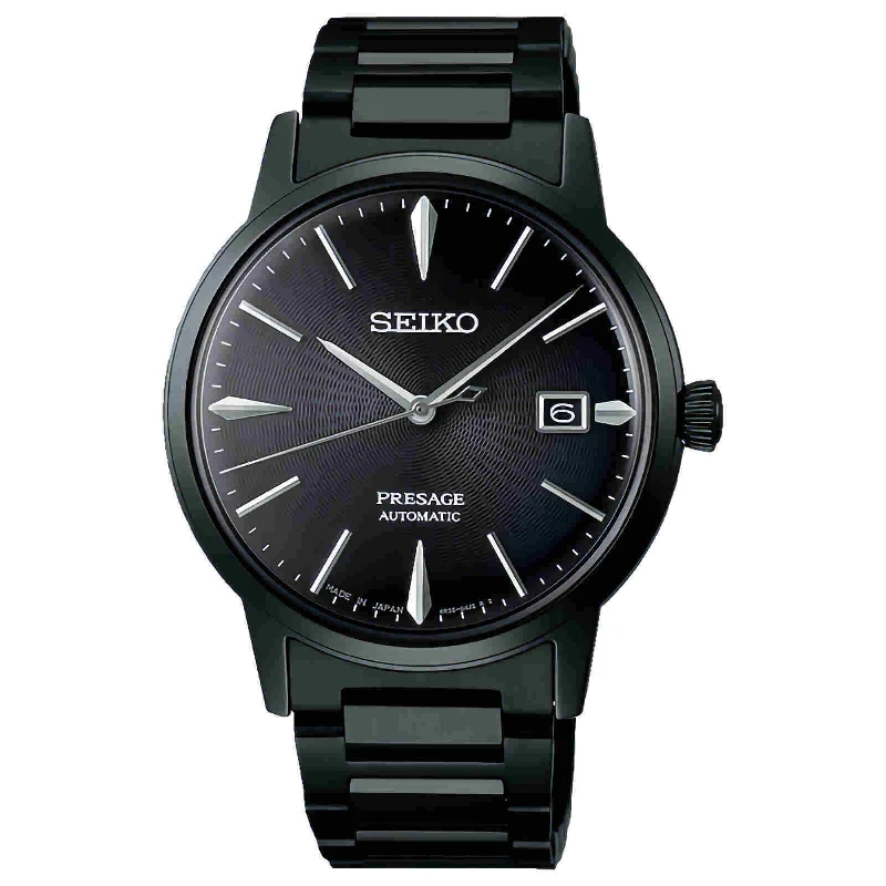 SEIKO Presage SRPJ15J1 Cocktail Time Automatic Black Dial JAPAN Watch WARRANTY