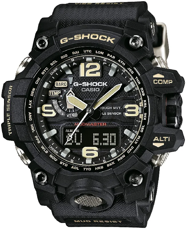 Casio G-Shock MASTER OF G - Land Mudmaster Tough Solar Triple Sensor Black Basic GWG-1000-1A