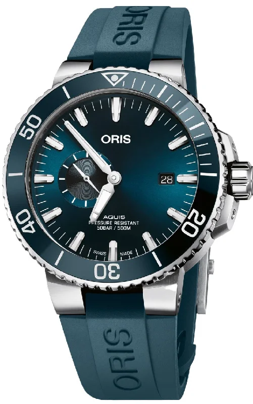 ORIS-AQUIS SMALL SECOND, DATE 01 743 7733 4155 07 4 24 69 EB