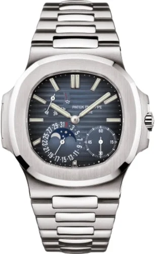 Patek Philippe Nautilus Moon Phases Stainless Steel Black Blue Dial | 5712/1A-001