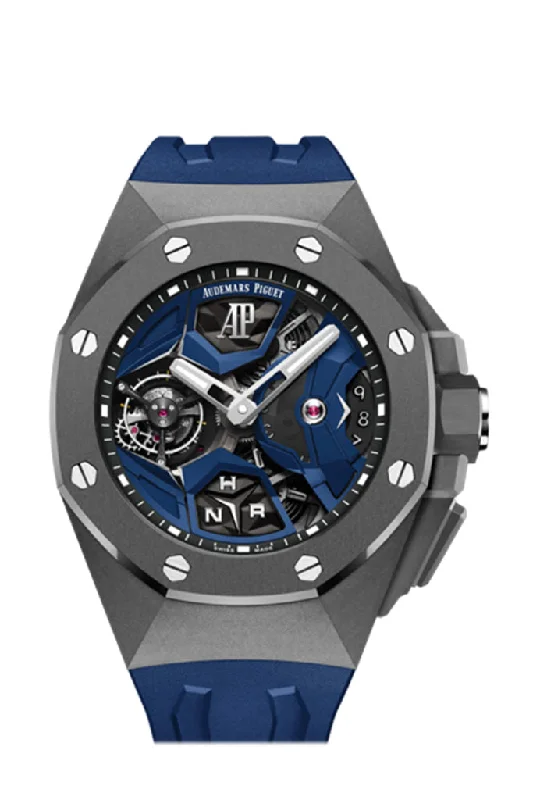 Audemars Piguet Royal Oak Concept 44 Flying Tourbillon GMT Titanium Blue 26589IO.OO.D030CA.01