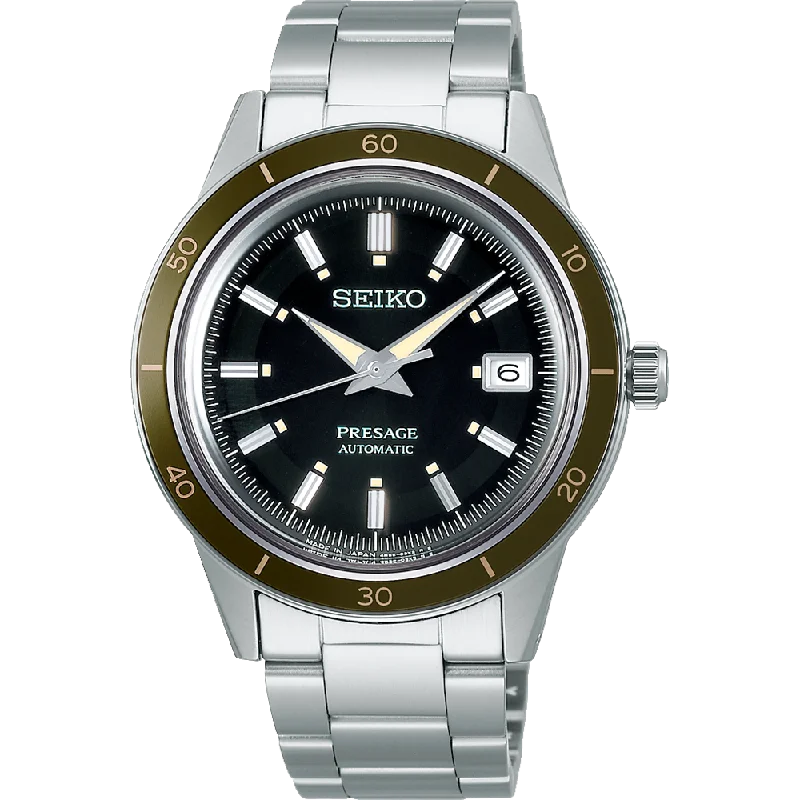 Seiko Presage 60s Black Dial Automatic Watch for Men SRPG07J