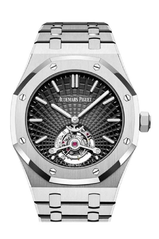 Audemars Piguet Royal Oak 41 Tourbillon Extra-Thin White Gold Black Dial Mens Watch 26522BC.OO.1220BC.01 DCM