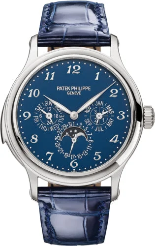 Patek Philippe Grand Complications Minute Repeater Perpetual Calendar White Gold Blue Enamel Dial | 5374G-001