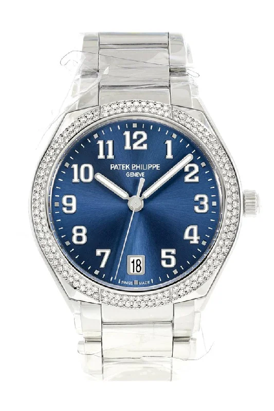 PATEK PHILIPPE Twenty 4 Blue Sunburst Dial Automatic Ladies Diamond Watch 7300/1200A-001