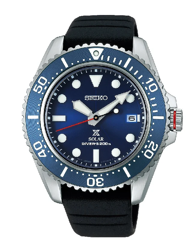 Seiko Prospex Solar Divers 200M Blue Dial Mens Watch SNE593P