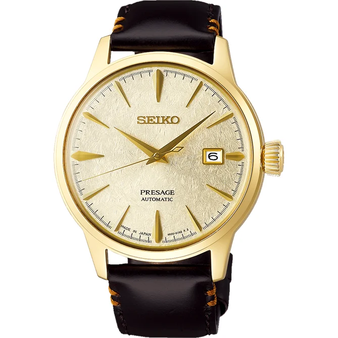 Seiko Presage Limited Edition Gold Face Watch SRPH78J