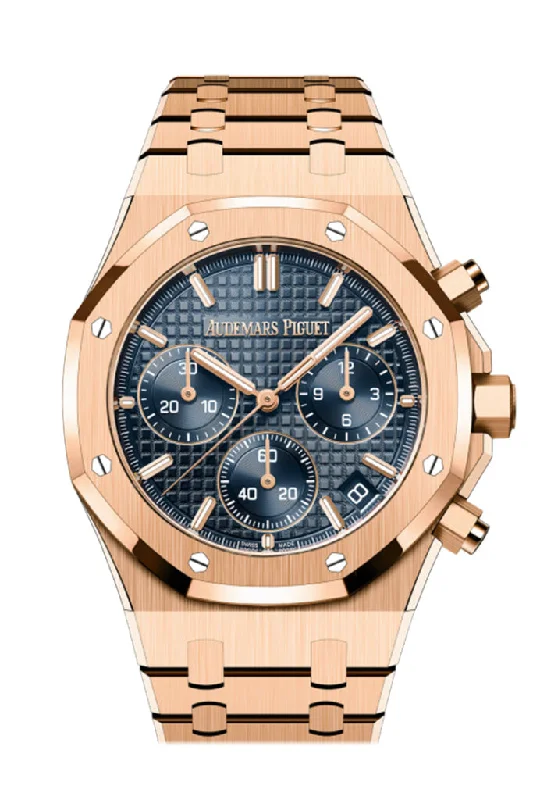 Audemars Piguet Royal Oak 41 Bleu nuit nuage 50 Rose Gold Watch 26240OR.OO.1320OR.05  CP